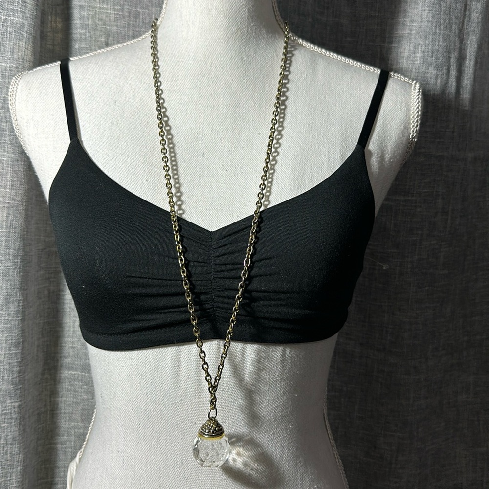Long crystal necklace